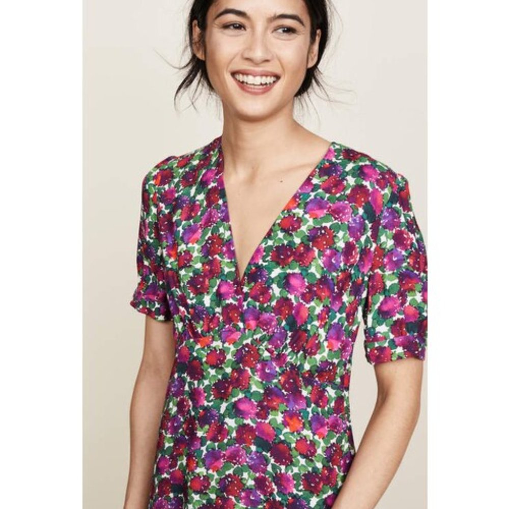 A.P.C. Francis floral print midi dress